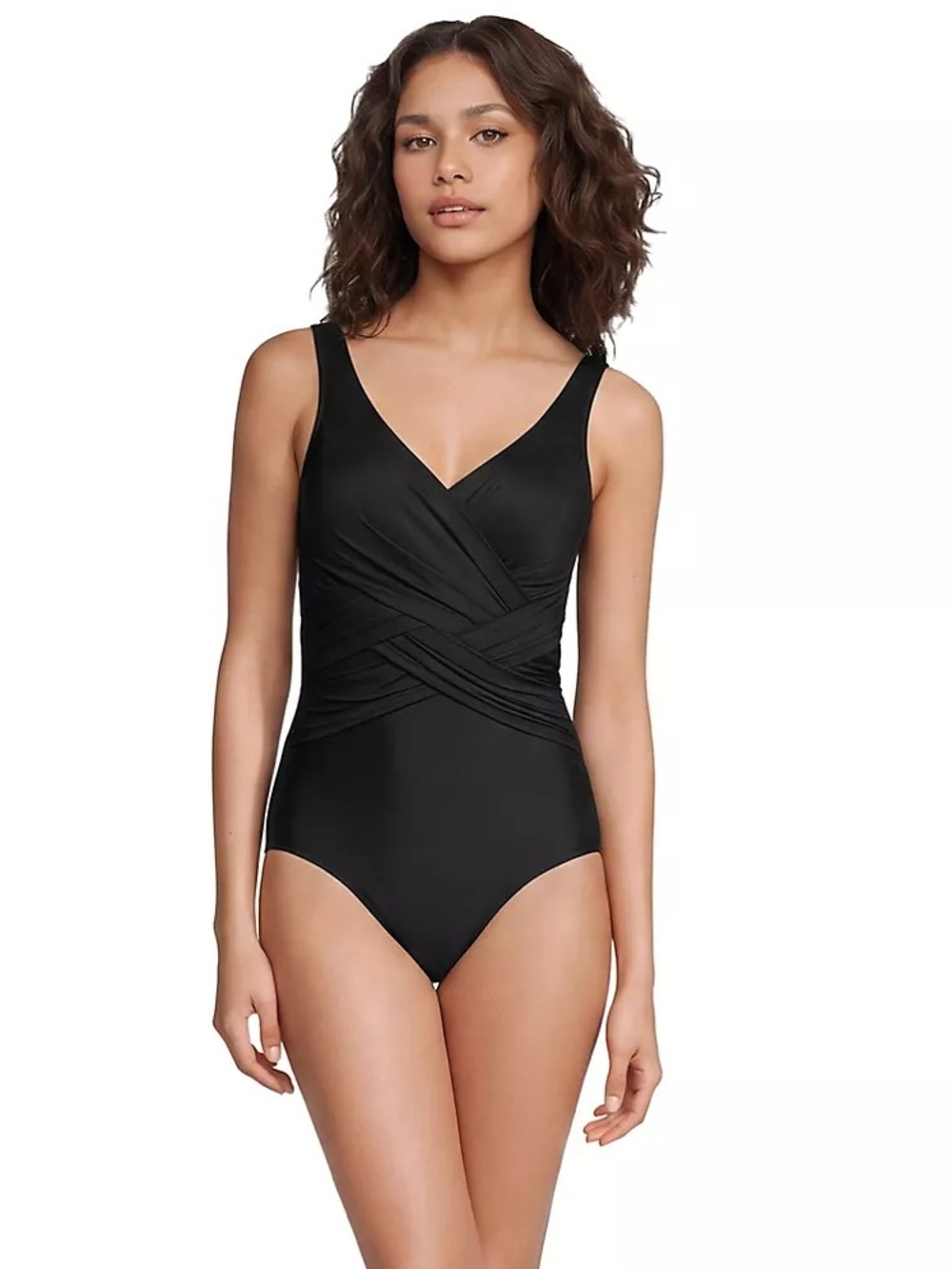 Lands' End Slendersuit Black - 18 - Picture 2 of 6